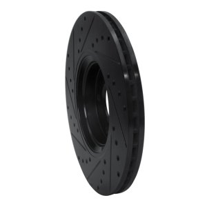 Chevrolet Astra Brake Rotor (1) - Front Right - R1 Concepts - Drilled & Slotted - Black - `99-`10